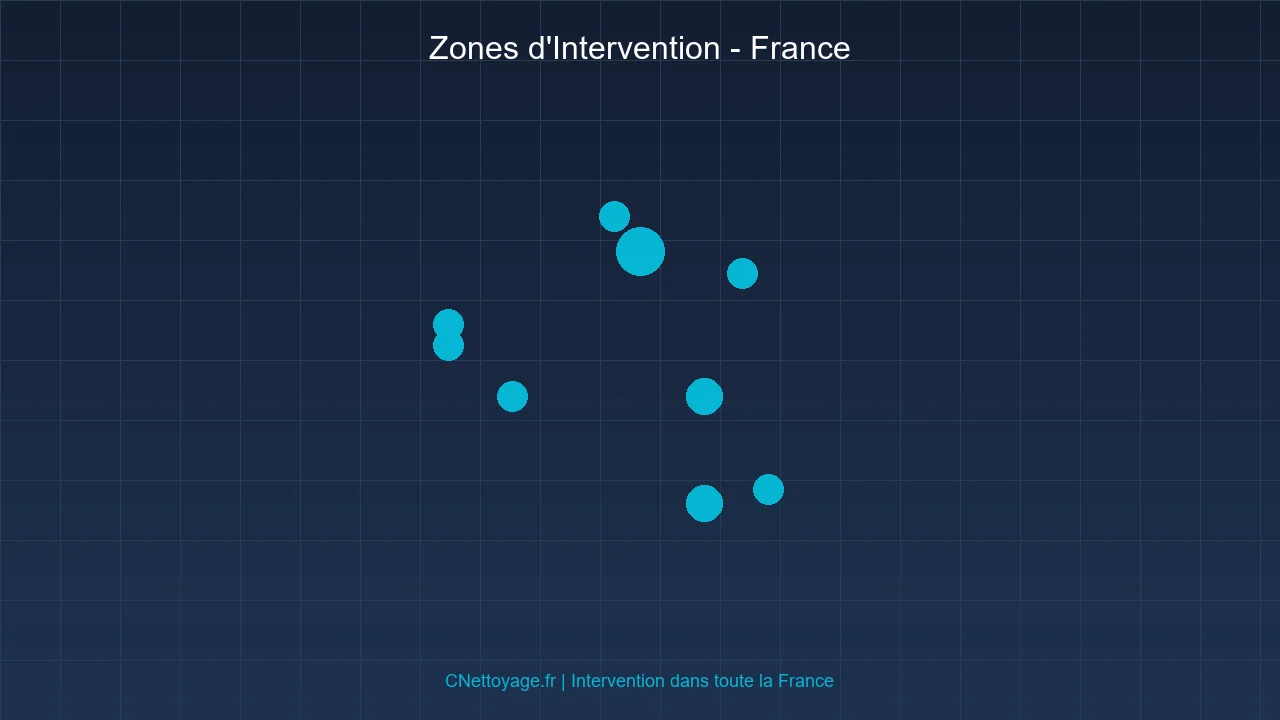 Carte des zones d'intervention