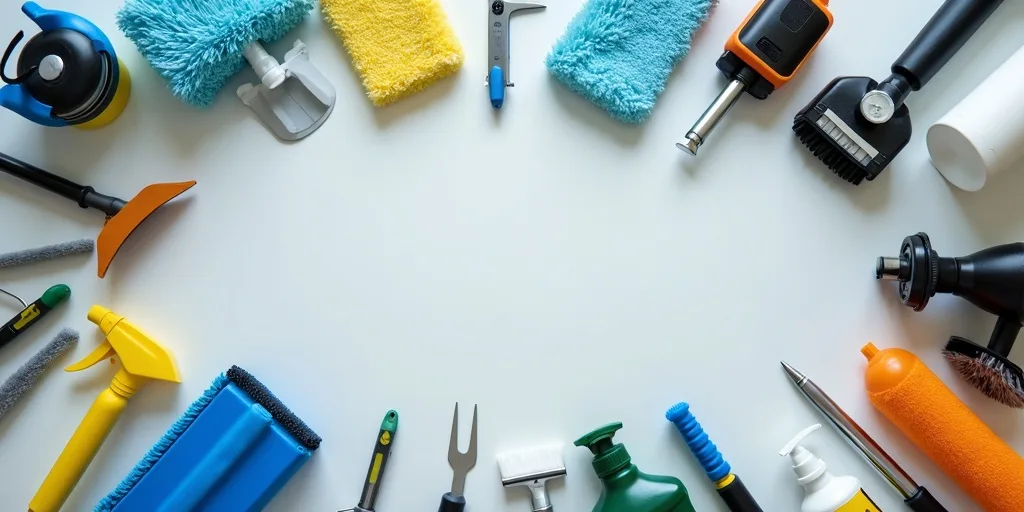 &Eacute;quipements de nettoyage professionnel organis&eacute;s avec check-list qualit&eacute;