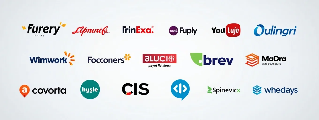 Logos d'entreprises clientes satisfaites et t&eacute;moignages de partenaires