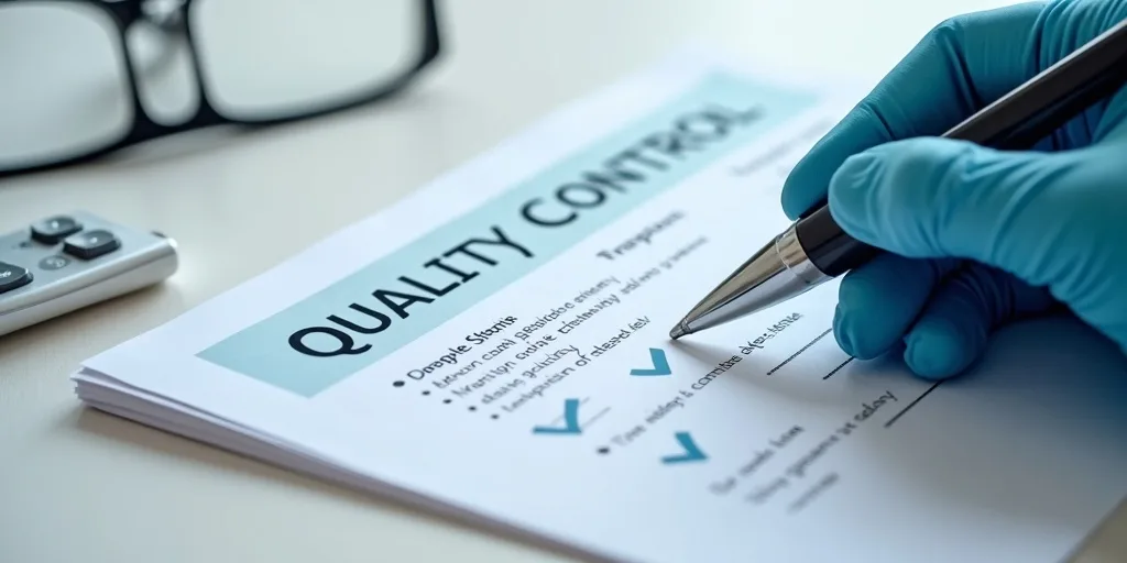 Processus de contr&ocirc;le qualit&eacute; avec check-lists et outils d'inspection