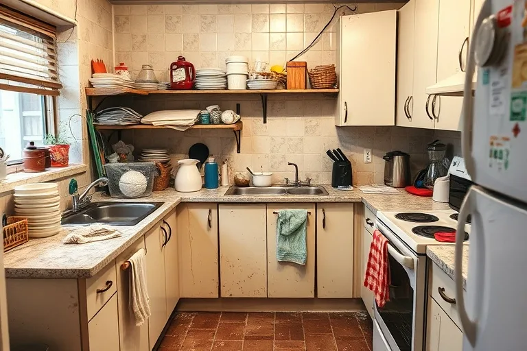 Cuisine avant nettoyage