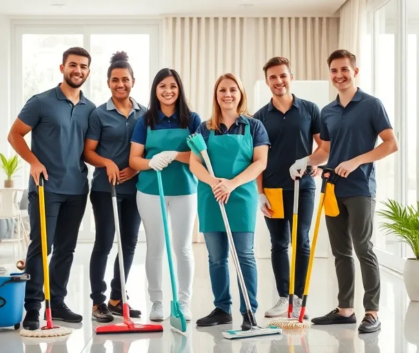 &Eacute;quipe professionnelle nettoyage