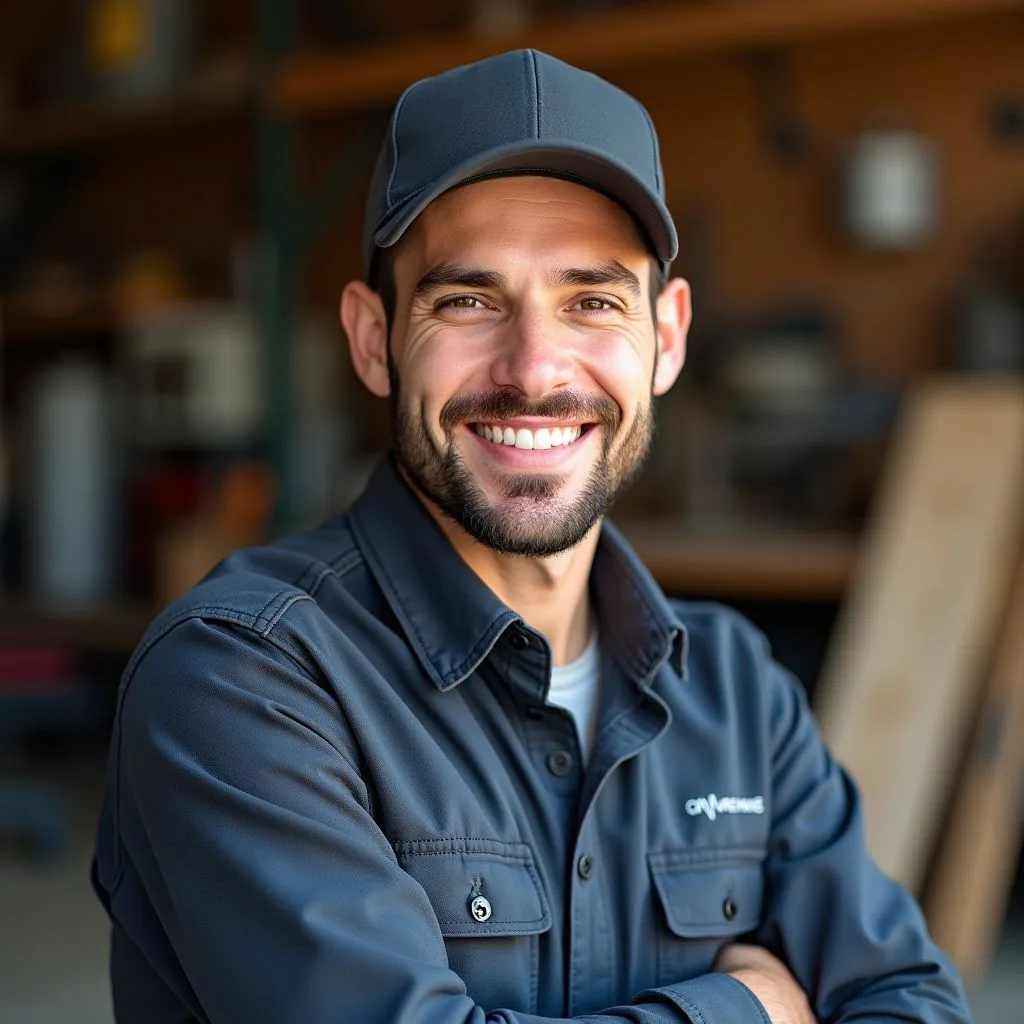 Photo client artisan satisfait du nettoyage utilitaire